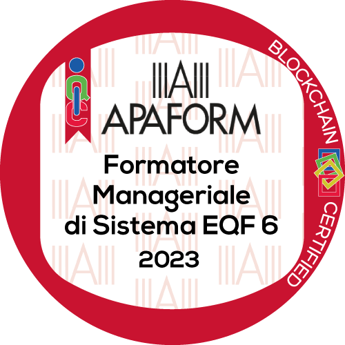 Formatore manageriale di sistema livello EQF 6 stimato da APAFORM